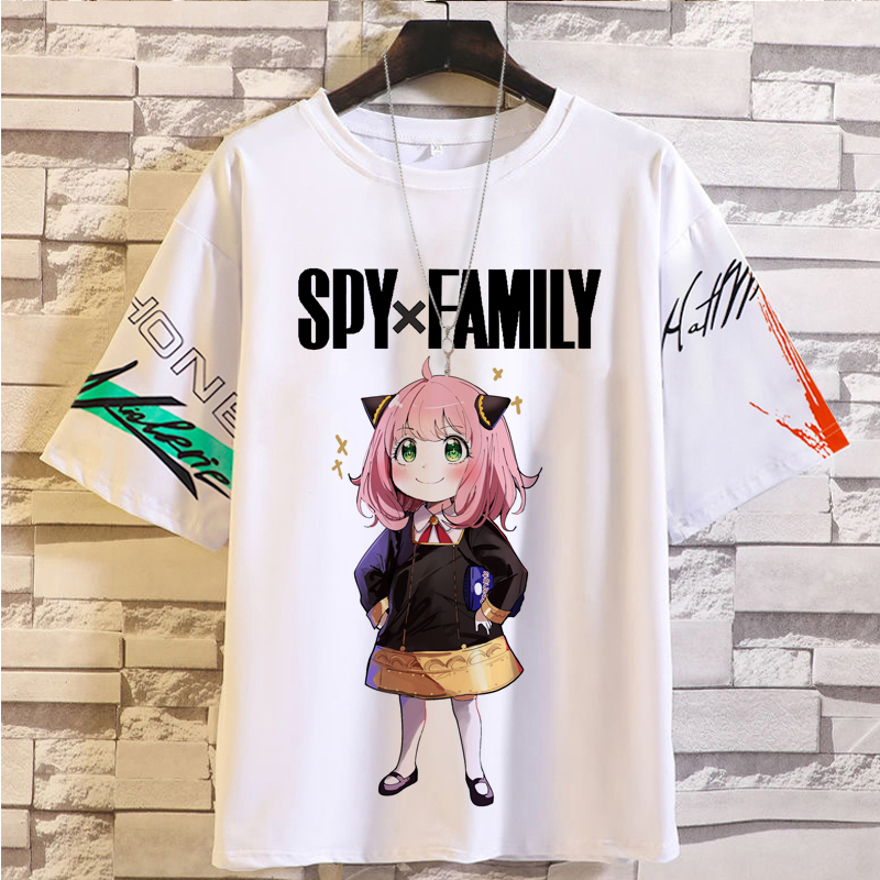 间谍过家家短袖T恤 Spy x Family阿尼亚二次元动漫印花衣服男女夏-图1