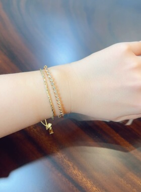 欧美小众ins风满钻锆石手链女闪耀时尚手饰品配饰可调节