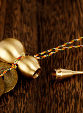 速发铜葫芦开盖工心装五钱房件挂门家大门卧室空艺品挂件