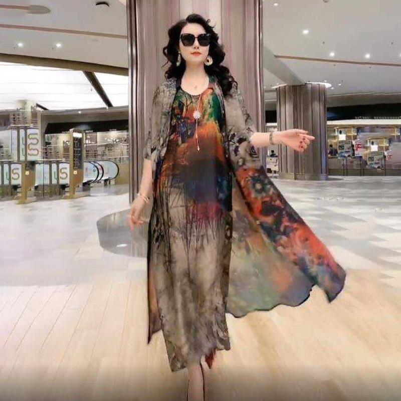 large suit piece silk blended two size dress Imitation - 图1