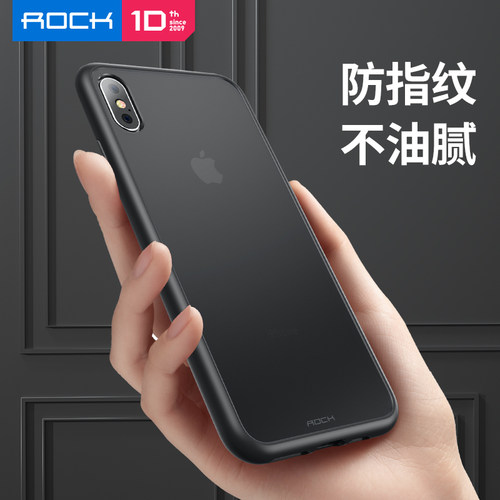 ROCK苹果x手机壳xsmax手机套xmax透明磨砂硅胶iphonexsmax全包防摔xs带挂绳8p情侣创意高档潮牌iPhone7保护壳 - 图0