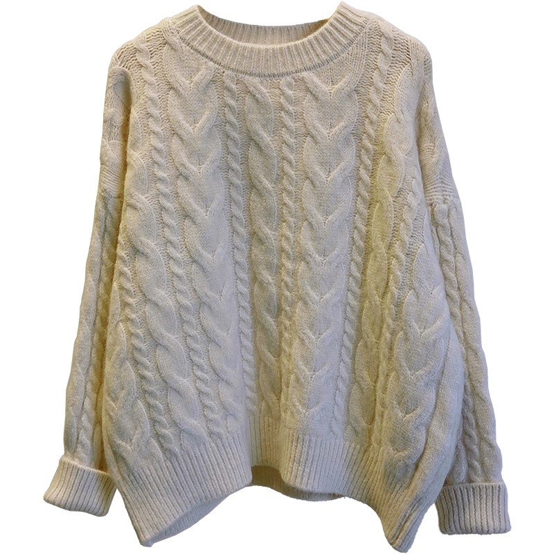 短款复古车厘子红色套头麻花风毛衣 uvtt服饰毛衣