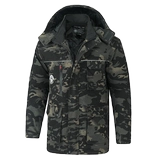 Зимняя утепленная износостойкая камуфляжная куртка для работы, съемный пуховик