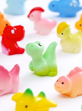 跨境新品可爱彩色小恐龙公仔萌粒 diy装饰品配件汽车载桌面小摆件