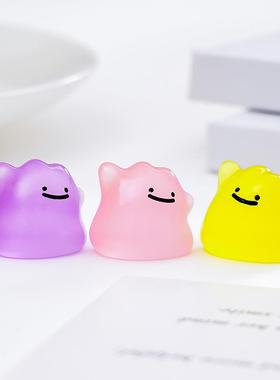 跨境新品可爱夜光百变怪公仔萌粒 diy装饰品配件汽车载桌面小摆件