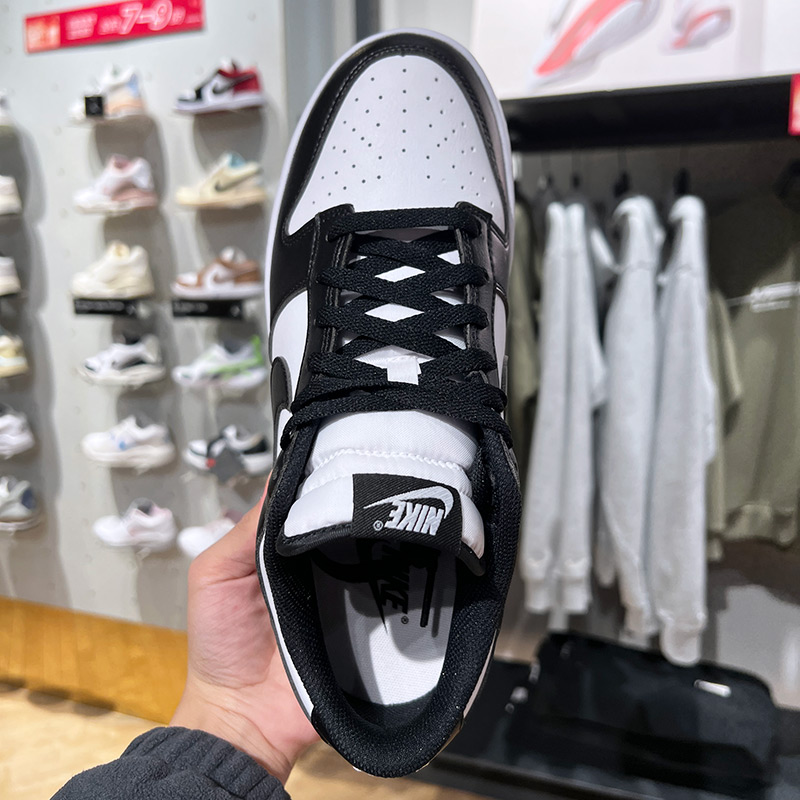 Nike耐克男鞋2025春季款DUNK黑白熊猫拼色复古休闲板鞋HF5441-100 - 图1