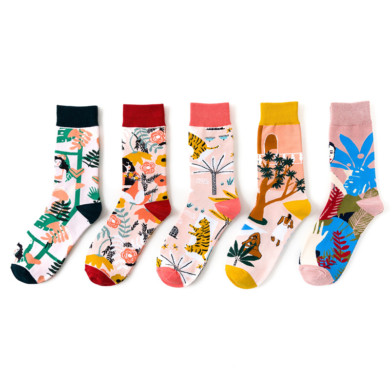 Hot Sales Funny Socks Women Casual Cartoon Lovely Girls Port - 图1