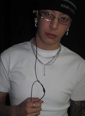 NICEPOWER 宫廷网球链 Rapeter同款简约百搭嘻哈满钻轻奢项链