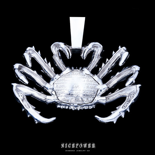 NICEPOWER 台湾联名GOLDCOAST帝王蟹 欧美嘻哈满钻 螃蟹吊坠 - 图2
