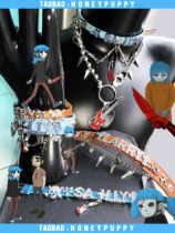 Sweetheart Puppy original sallyFace playful Face the same person Derivative Circle Niche Ornament Perimeter