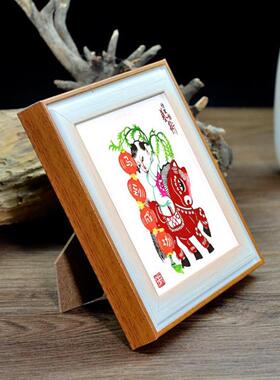 非遗剪纸艺术十二生肖福字摆件客厅开业商务礼品送长辈领导礼物