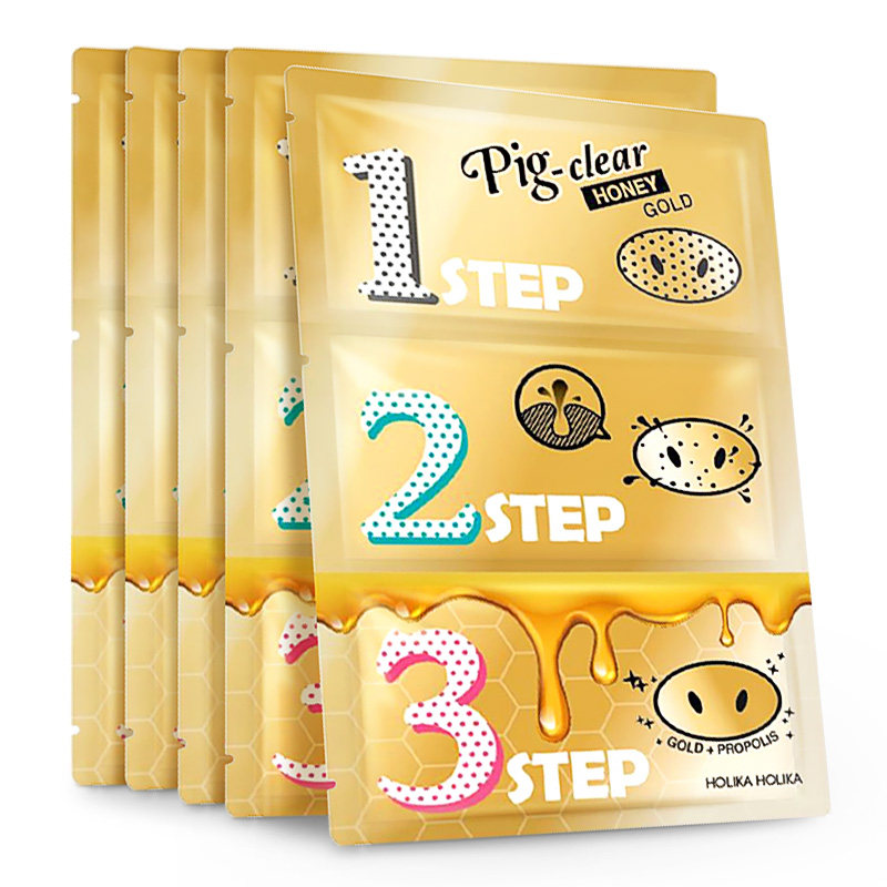 holika蜜光温和去黑头粉刺鼻贴膜 holikaholika海外鼻帖