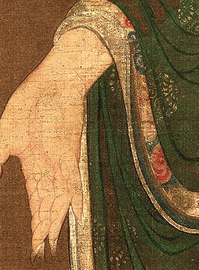 阿弥佗佛接引图宋代佛像古代书画复制品工笔佛像临摹画稿装饰画