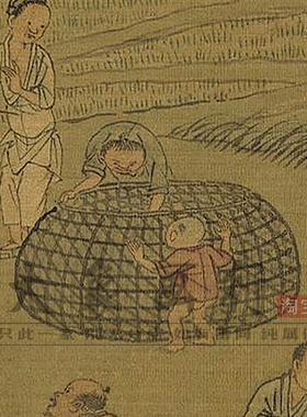 周臣渔邨图明四家山水画山水长卷