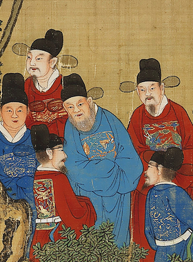 出警图卷工笔人画长卷宫廷画