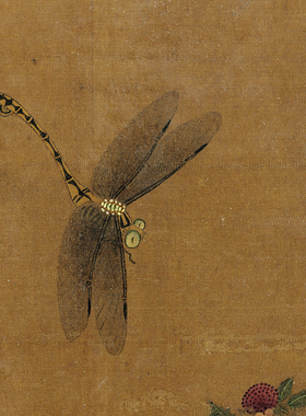 王渊花鸟草虫册高清微喷宋元花鸟画临摹绢布画稿工笔花卉草虫范本
