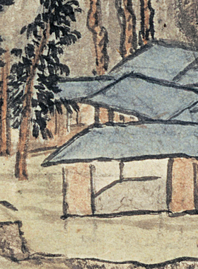 山水画山水图国画临摹底稿仿古