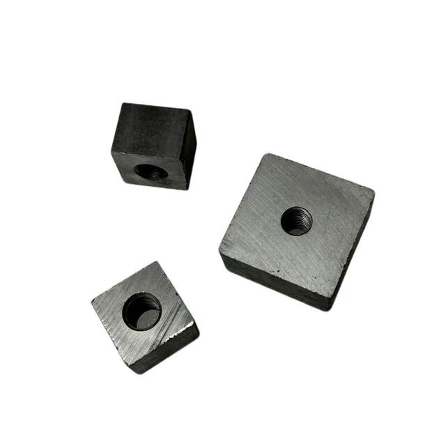Iron-colored four-square welding nut