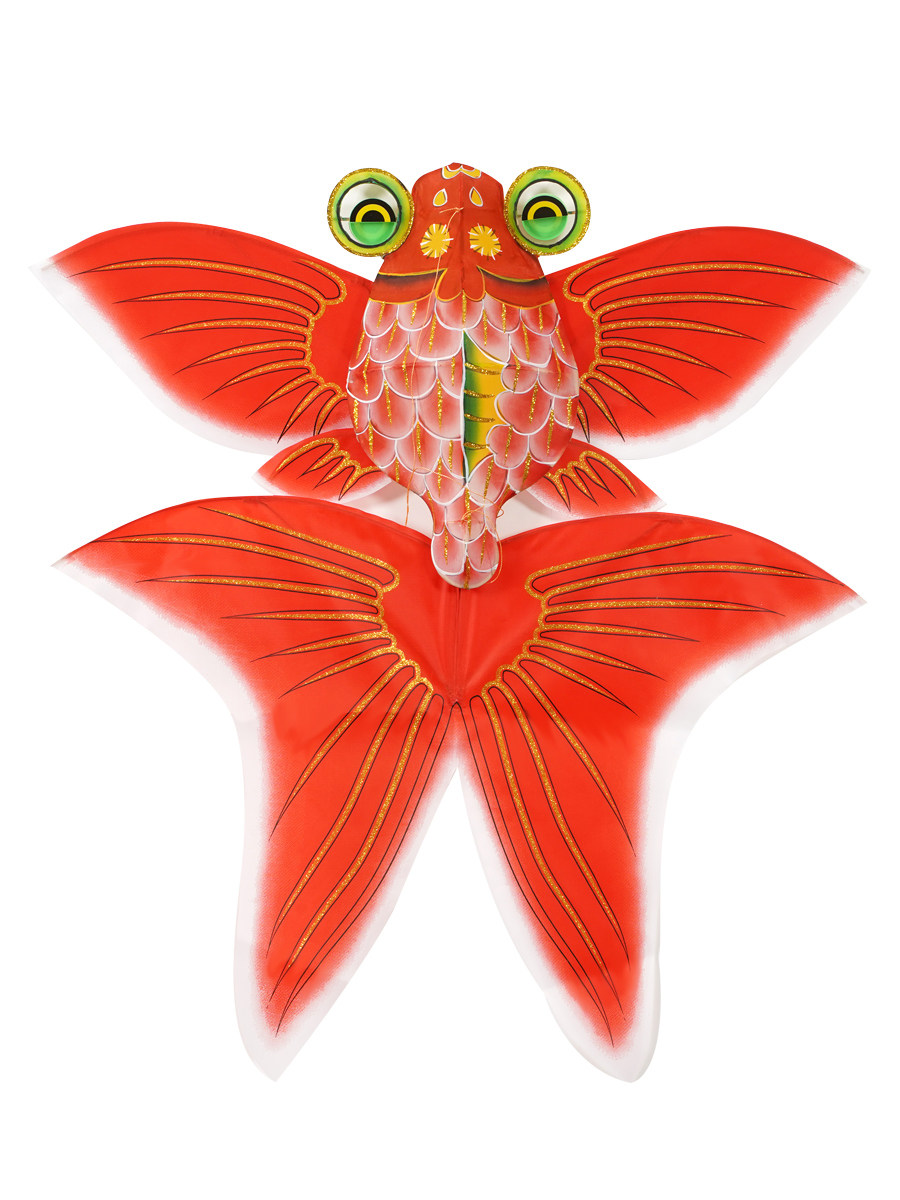 潍坊风筝红金鱼风筝纯手工送人装饰纸鸢拍摄道具周岁订婚背景布置,淘宝优惠券,粉丝福利购,淘宝优惠卷