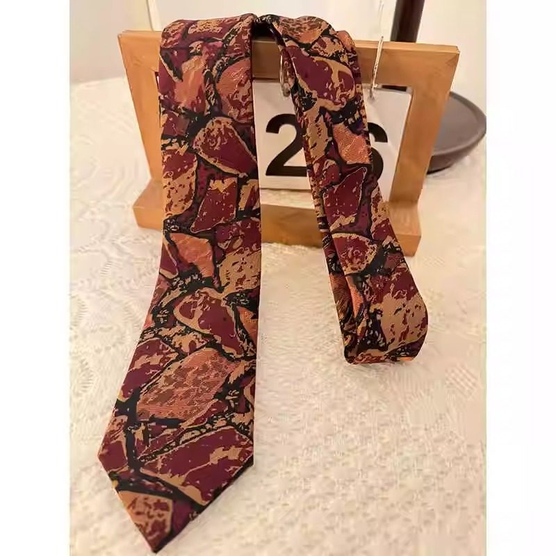 棕色咖啡色港风条纹手打领带男女通用日系学院风学生免打衬衫领带,淘宝优惠券,粉丝福利购,淘宝优惠卷