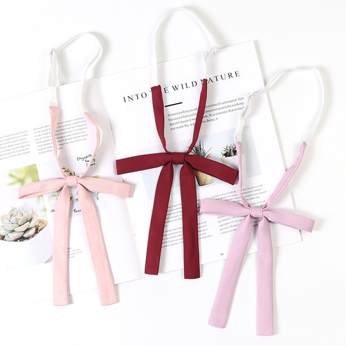 免打纯色jk小领结领绳女学院风酒红色长柄衬衫领带配饰水手服飘带 - 图2