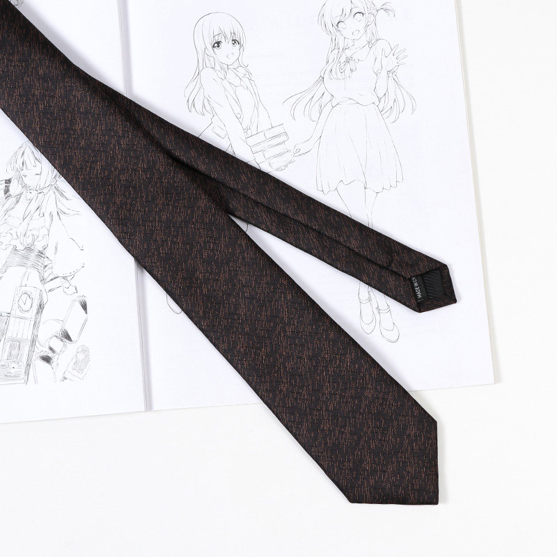 棕色细纹复古风免打拉链领带女制服衬衫配饰日系学院风手打领带男,淘宝优惠券,粉丝福利购,淘宝优惠卷