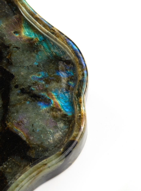 天然现货新星奢石蓝翡翠大理石摆件饰品托盘中式定制