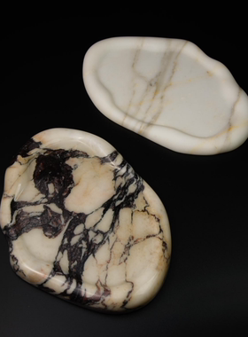 意大利摆件云朵天然托盘大理石