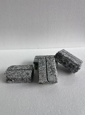 大理石名片夹可定制天然花岗岩麻石火烧面摆件