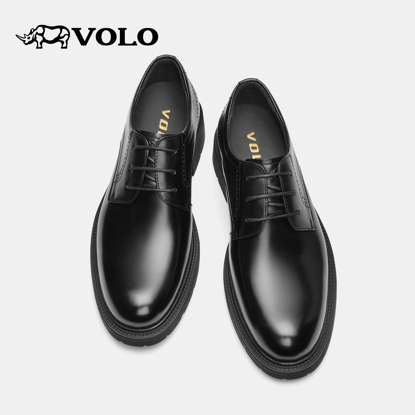 VOLO犀牛男士皮鞋男正装商务增高男鞋结婚真皮西装德比鞋休闲皮鞋,淘宝优惠券,粉丝福利购,淘宝优惠卷
