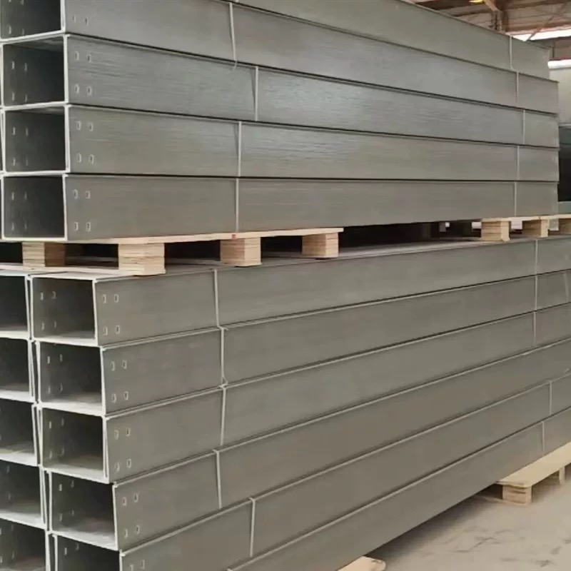 玻璃钢电缆桥架防火绝缘定制大跨距防腐聚氨酯灰色线槽管箱SMC - 图0