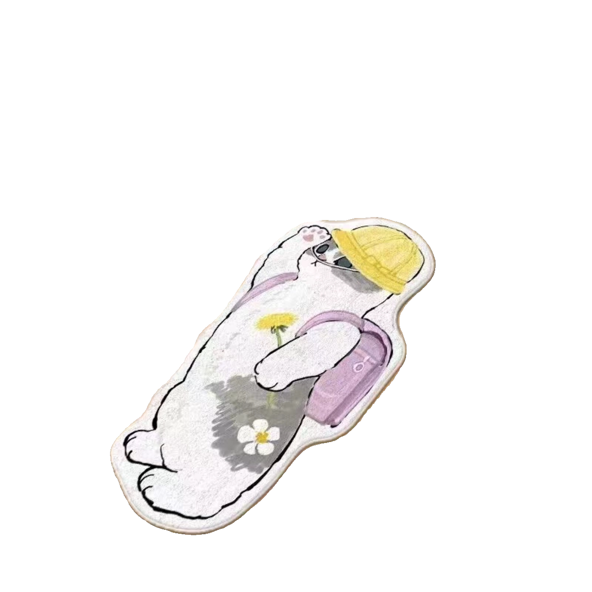 Cartoon Cat Carpet Imitation Cashmere Cat Feeling Bedside Blanket Girly Heart Cute Bedroom Children's Room Bedside Living Blanket