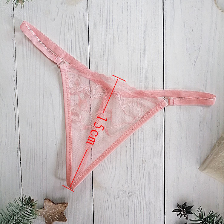 新款超低腰火辣性感刺绣丁字裤无痕透明速干超薄女士内裤,淘宝优惠券,粉丝福利购,淘宝优惠卷