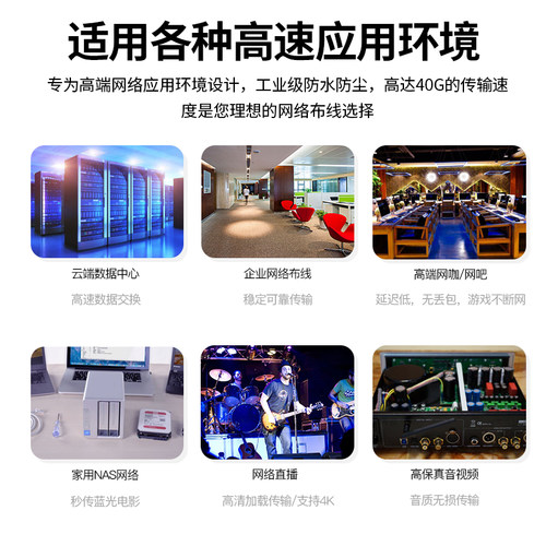 超六七八类双屏蔽纯无氧铜8芯poe监控室内外高速万兆网线家用 - 图2