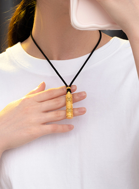 随身佛观音吊坠挂绳古法沙金