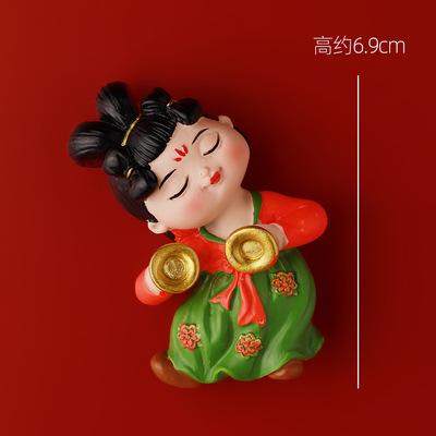 洛阳西安旅游文创纪念品创意3D立体唐朝侍女冰箱贴可爱中国风