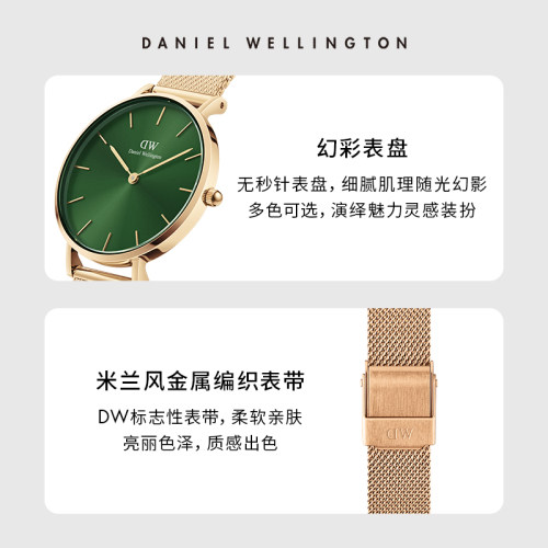 DW手表女 PETITE系列幻彩流金表复古气质圆石英表轻奢女腕表 28MM - 图3