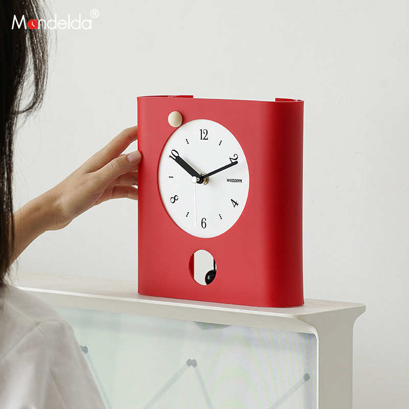 满得达桌面摆件时钟摆台式座钟创意艺术钟表客厅家居轻奢装饰品,淘宝优惠券,粉丝福利购,淘宝优惠卷