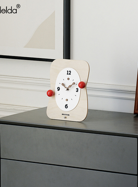 满得达家居客厅摆台式钟表玄关电视柜装饰摆件桌面创意座钟饰品