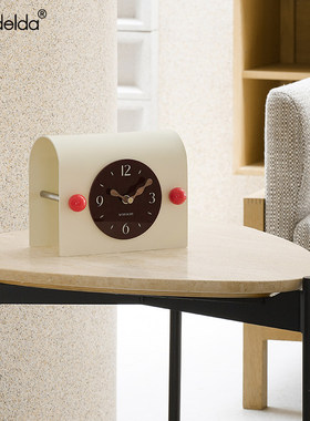 满得达入户玄关桌面摆件时钟家居客厅酒柜摆放式座钟表装饰品