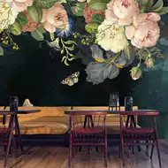 牡丹花壁画墙纸 新人首单立减十元 21年7月 淘宝海外