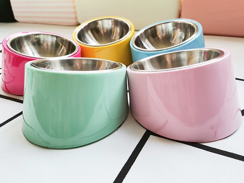 Super Hugp Diagonal Roth Root Dog Bowl Cat Food Basin Anti -Slip Pet