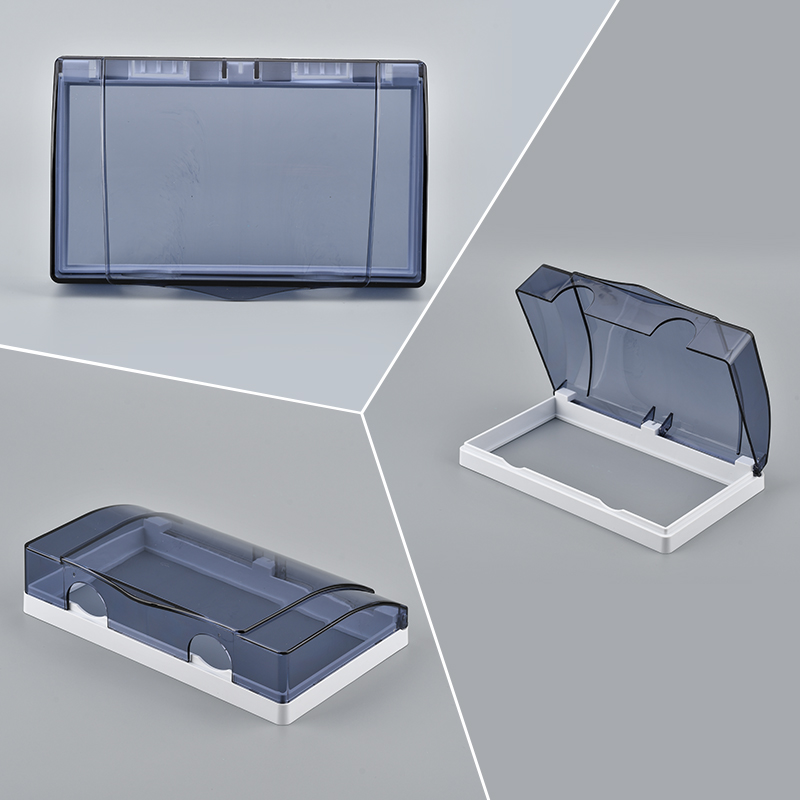 双86型防水盒自粘双联开关插座防水盖室外防水两位双位插座防水罩