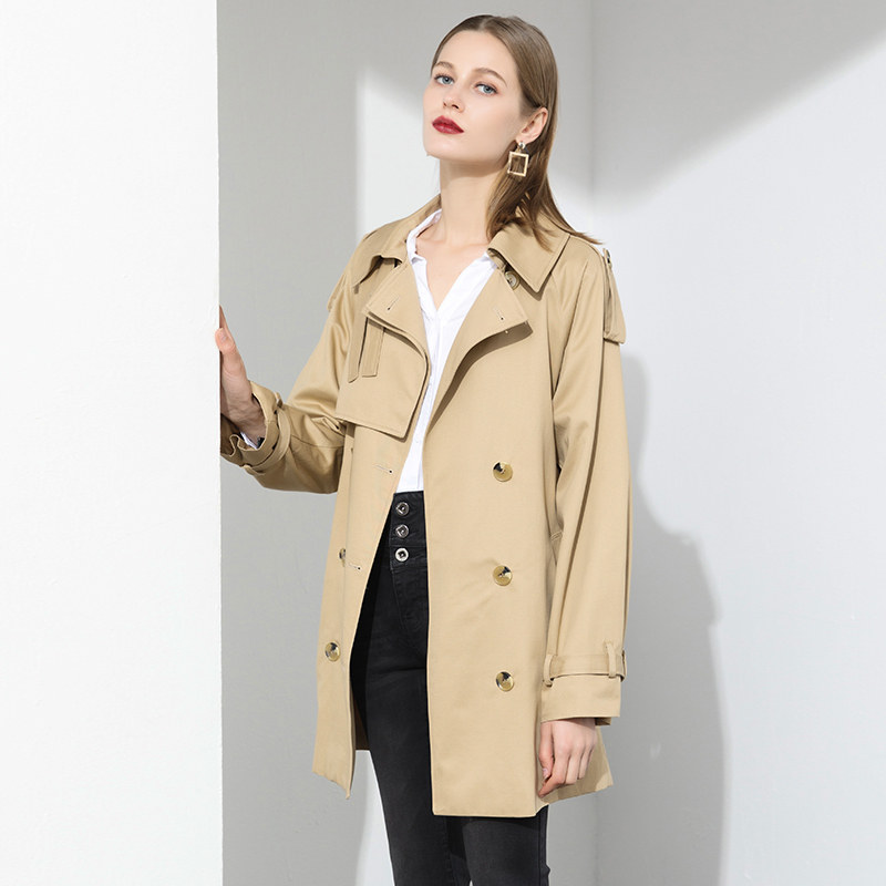 中长款小个子2020春秋新款韩版风衣 onlyangel风衣