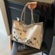 Large-capacity canvas tote bag, hand-held shoulder mummy bag