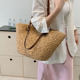 Straw bag women's woven vegetable basket large capacity tote bag