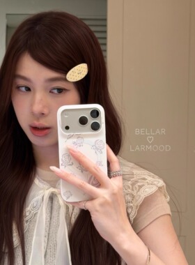 Bellar奶黄美式少女甜美复古发夹