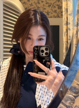 Bellar美式复古纯色少女爱心发圈