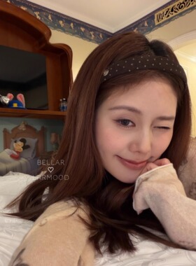 复古星星少女学院风爱心圆片发箍