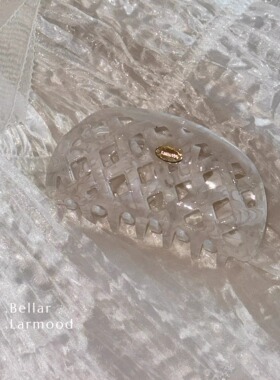 Bellar法式复古华夫格小众抓夹